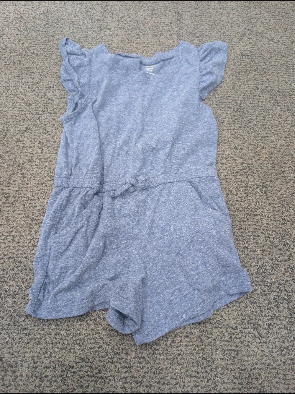 Old Navy Heather Blue Flutter-Sleeve Romper